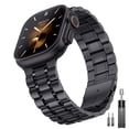 thumbnail image 1 of ZYX Heavy Duty Stainless Steel Band for Apple Watch, Men's Solid Metal Business Strap, Black, 49mm/46mm/45mm/44mm/42mm(series 3 2 1), 1 of 6