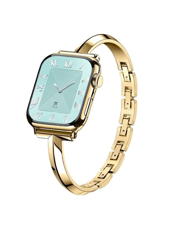 Slim Metal Band for Apple Watch, Women's Dressy T-Shaped Elegant Strap,Gold, 38mm/40mm/41mm/42mm(Series 11/10)