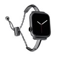 thumbnail image 1 of BANDOVA Slim Metal Jewelry Band for Apple Watch, Women's Bracelet with Sliding Clasp, Black, 38mm/40mm/41mm, 1 of 6