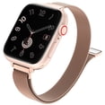 thumbnail image 1 of ZYX Slim Metal Mesh Band for Apple Watch, Women's 16mm Magnetic Loop Strap, Rose Gold, 49mm/44mm/45mm/46mm/42mm(series 3 2 1), 1 of 7