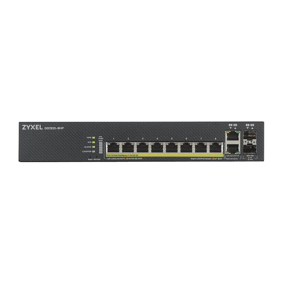 ZyXEL 8-Port GbE Smart Managed PoE Switch, Black