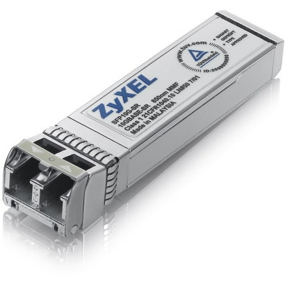 ZYXEL SFP+ Module - For Data Networking, Optical Network - 1 x LC 10GBase-SR Network - Optical Fiber - Multi-mode - 10 Gigabit Ethernet - 10GBase-SR - Hot-pluggable