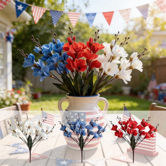ZYXWVU Artificial Flower Branch Spring Faux Floral For Wedding Home Table Decor Festival Farm Party Centerpiece Arrangement Seasonal Display