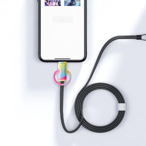 ZYXWVU Cable Protector Case Silicone Cartoon Charging Cable Case with Breakage Protection for Phone Charger Head Cable Saver for iPhone Android