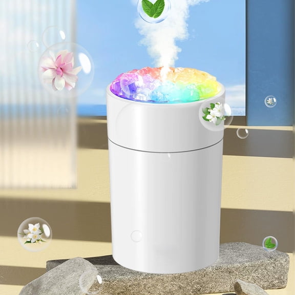 ZYXWVU Colorful Ambient Light Humidifier USB Mist Bedroom Office Car Home Aromatherapy Diffuser Adjustable Steam Cool Mist Night Light