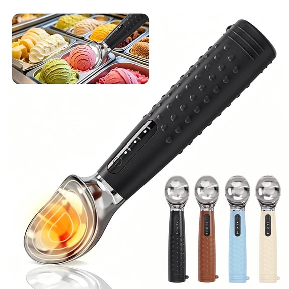 ZYXWVU Dynamoelectric Melting Ice Cream Spoon Home Temperature Control Fast Melting Dessert Spoon Ice Cream Scoop Kitchen Tool