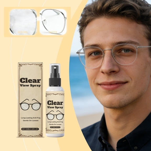 ZYXWVU Eyeglasses Fogproof Spray Lens Maintenance Anti Fog Clear Defogger 100ml Glasses Goggles Face Shield Camera Lens Prevent Fog Blurring Cleaning