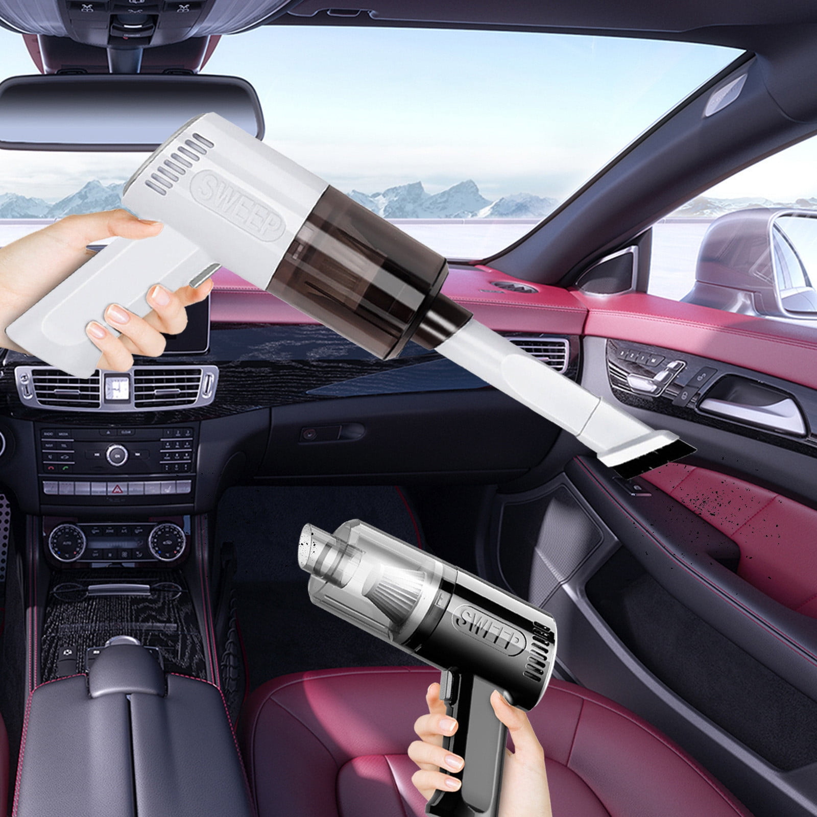 ZYXWVU Handheld Vacuum Cleaner Rechargeable Portable Wet Dry Vacuum for Car Home Cleaning Cordless Hand Vacuum with Strong Suction for Dust Pet Hair