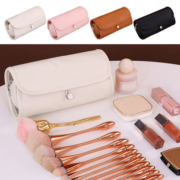 ZYXWVU Makeup Brush Bag Roll Up Makeup Brush Storage Bag Portable Folding Organizer Case for Brushes Toiletries Travel Storage