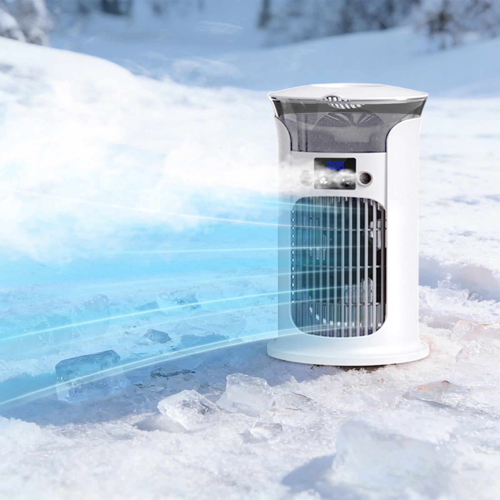ZYXWVU Personal Air Cooler USB Rechargeable Desktop Air Conditioning Fan 3 Speeds Evaporative Windowless Cooler For Bedroom Office Dorm Travel