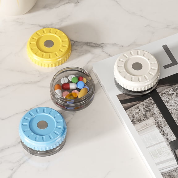 ZYXWVU Pill Organizer Box Magnetic Stackable Portable Storage Box Sealed Dosing Box For Travel Home Medication Storage Container