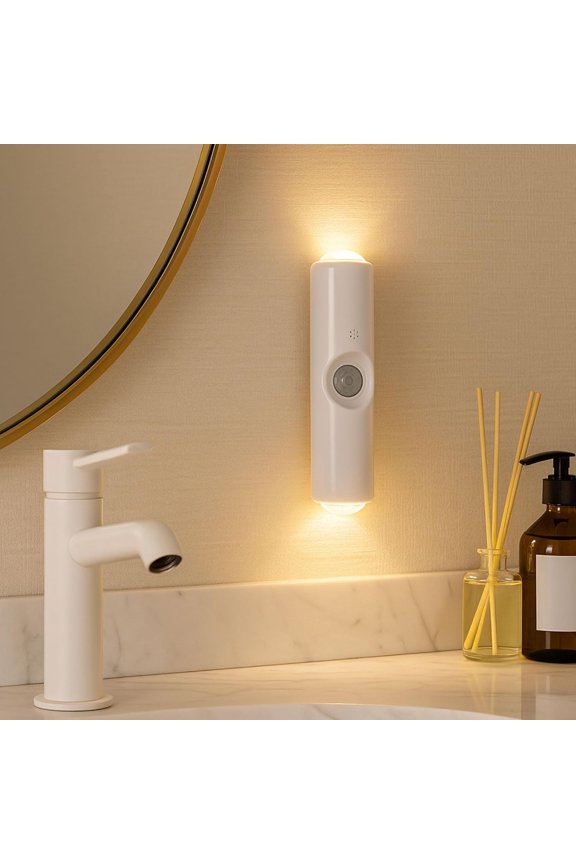 ZYXWVU Rechargeable Motion Sensor Night Light Magnetic LED Light Three Color Dimming RGB Ambient Light 3 Modes for Hallway Stairs Bedroom Closet