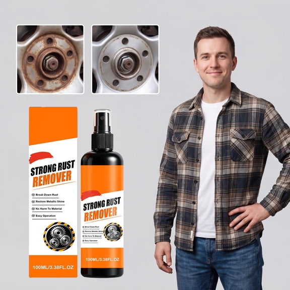 ZYXWVU Rust Remover Spray Multi Purpose Rust Remover 100ml for Auto Metal Furniture Tools Fast Acting Rust Cleaner for Daily Maintenance Home Garage Use