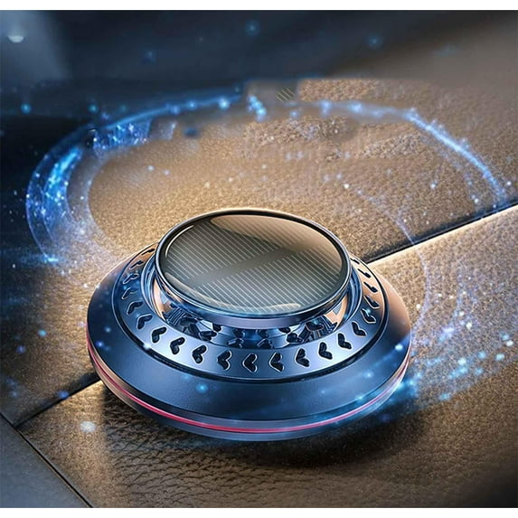 ZYXWVU Solar Car Aromatherapy Diffuser Rotating Air Freshener with 5ml Cologne Oil Car Interior Decor Long Lasting Scent Gift Accessory