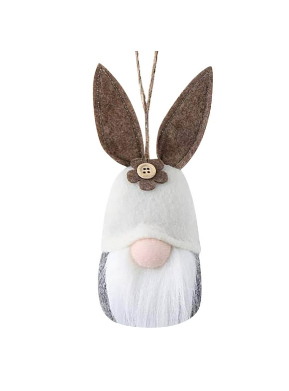 ZYZ Easter Hanging Woolen Bunny Hanging Decoration Elderly Plush Doll Set Festive Home Decorative Items