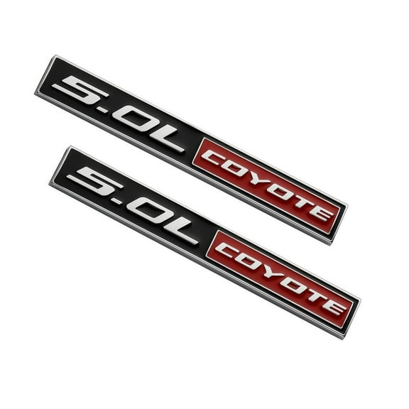 ZZ 2 Pack 5.0L Emblems Decal 3D Badge V8 Engine Trunk Sticker Replacement Compatible with Mustang F150