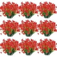 thumbnail image 1 of ZZ 20 Bundles Artificial Flowers Outdoor UV Resistant Fake Flowers No Fade Faux Plastic Plants Garden Porch, 1 of 6