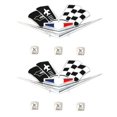thumbnail image 1 of ZZ 2Pcs 1962-1963 Compatible with Impala 327 Front Fender Emblem Replacement Compatible with Corvette, 1 of 6