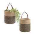 thumbnail image 1 of ZZ 2pack Jute Rope Hanging Basket - 7.87" x 7" Small Woven Fern Wall Hanging Basket Flower Plants, 1 of 8