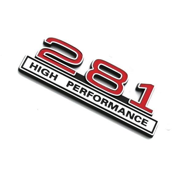 ZZ 2pcs 281 4.6L V8 High Performance Engine Emblems Badge 3D Decals Stickers Cars Trucks