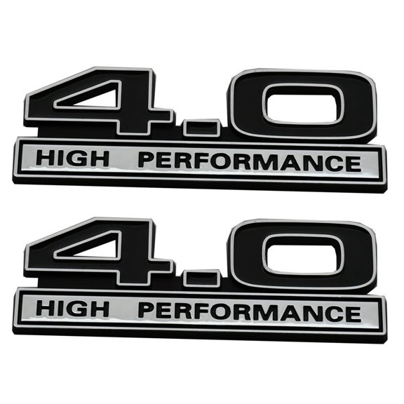 ZZ 2pcs 4.0 Liter V6 High Performance Engine Emblems Badge 3D Decals Stickers Cars Trucks