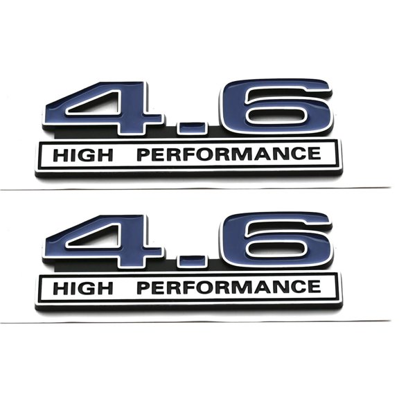 ZZ 2pcs 4.6 Liter High Performance Engine Emblems Badge 3D Decals Stickers Cars Trucks