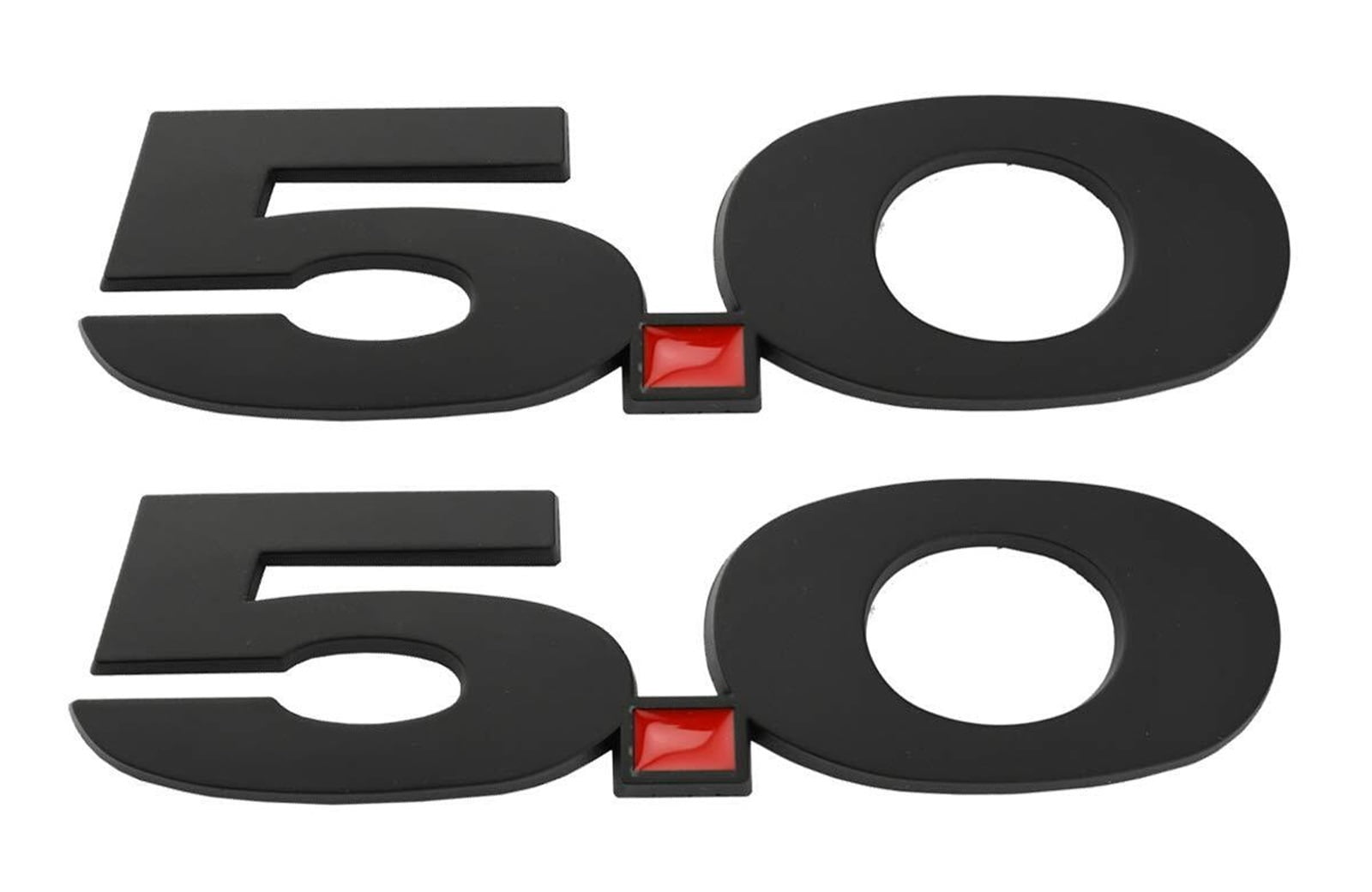 Emblema Fender 3D 505 HP Adesivo Per Targa - Badge Auto In Plastica ABS - Compatibile Z06 - 2 Pezzi (Nero E Rosso) - 3