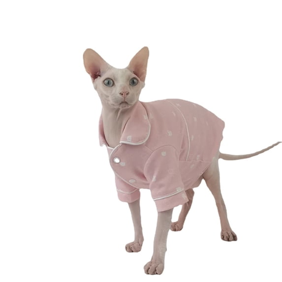 ZZ Autumn Rabbit Pajamas Sphinx Hairless Cat Clothes Cotton Breathable Skin-friendly Cute.