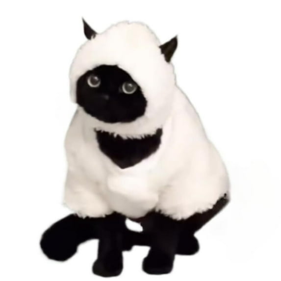ZZ Cat Halloween Costume Cotton Lamb Cosplay Sheep Clothes for Devon Rex Pets Shirt Pet Boy Coat for Small Dogs Dog Cute T-Shirt Cat Girl Outfits Dog Fall Sweaters Winter Costumes (XL,Sheep)