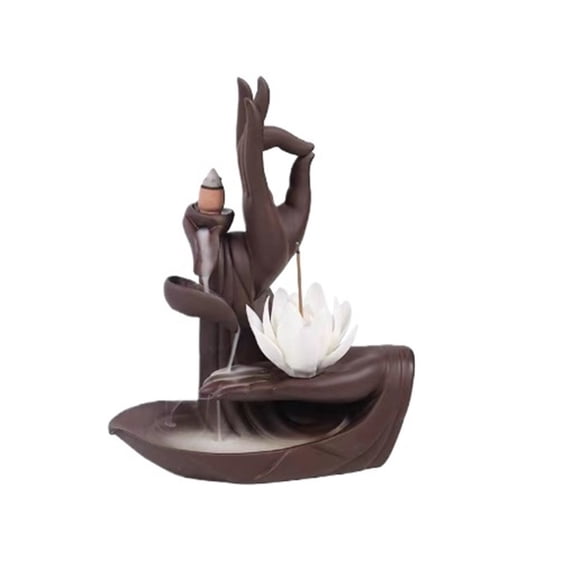 ZZ Room Decor Lotus Backflow Incense Burner , Waterfall Incense Holder Burner