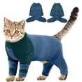 thumbnail image 1 of ZZ Sticky Hair Cat Clothes,Cat Recovery Suit Cat Pajamas for Cats Only, Sphynx Hairless Cats Sweater, Kitten Hair Sticky Onesie Cat Turtleneck, Anti-Licking or Skin Disease Recovery Suit for Cats, 1 of 7