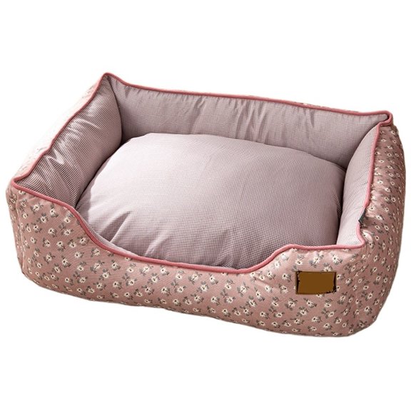 ZZ Summer Kennel Small and Medium Dogs Sofa Bed Small Floral Fresh Removable Washable