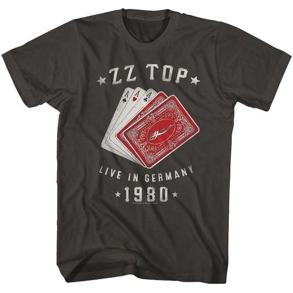ZZ Top Cards Smoke Adult T-Shirt