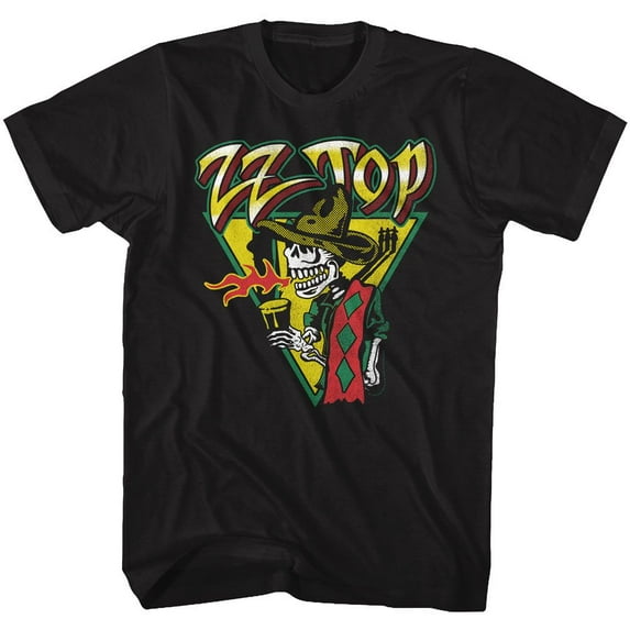 ZZ Top Dia De Los Mescalera Black Adult T-Shirt 2Xlt