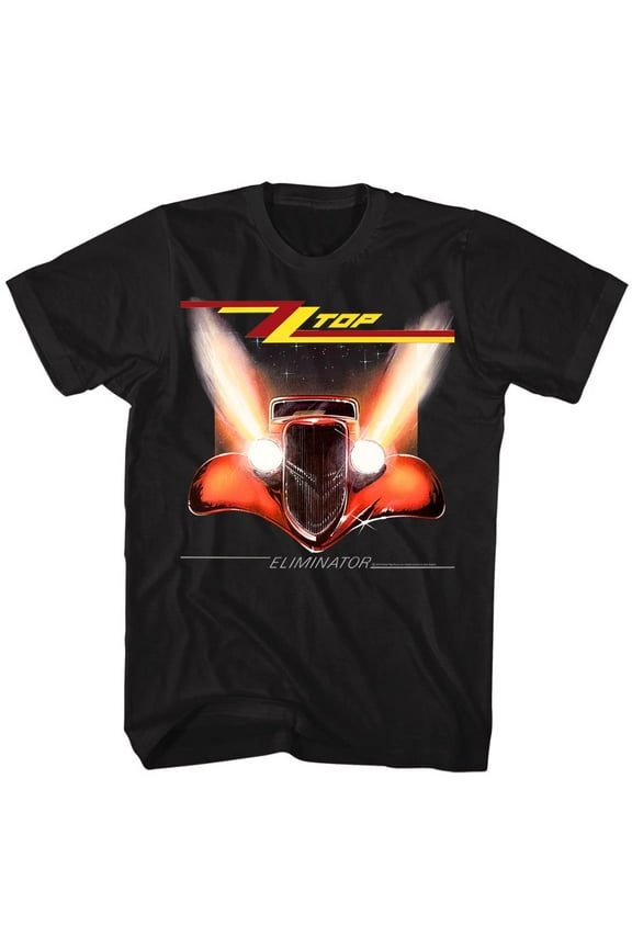 ZZ Top Eliminator Cover Black Adult T-Shirt 2Xlt