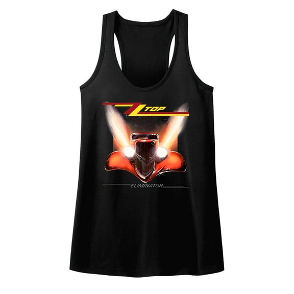 ZZ Top Eliminator Cover Black Ladies Racerback Tank Top T-Shirt