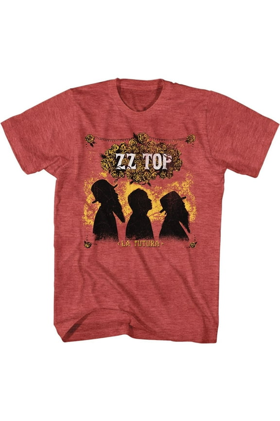 ZZ Top La Futura Red Heather Adult T-Shirt