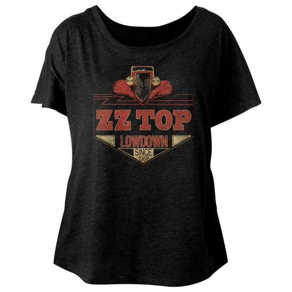 ZZ Top Lowdown Vintage Black Ladies Dolman T-Shirt