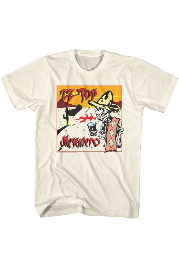 ZZ Top Mescalero Album Art Natural Adult T-Shirt