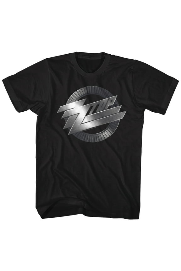 ZZ Top Metal Logo Black Adult T-Shirt