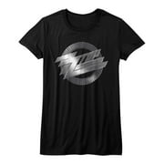 ZZ Top Metal Logo Black Junior Women's T-Shirt