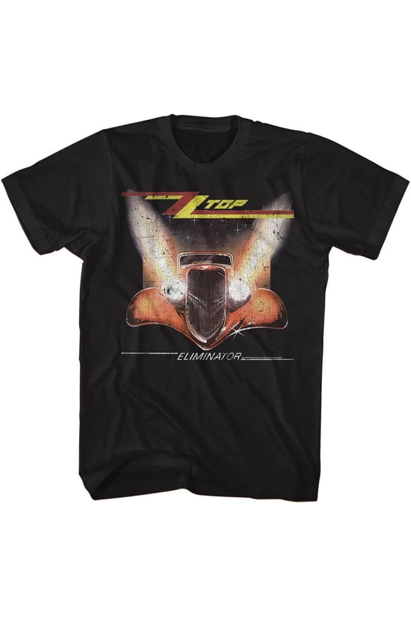 ZZ Top Rock Band Music Group Crackle Headlights Eliminator Adult T-Shirt Tee