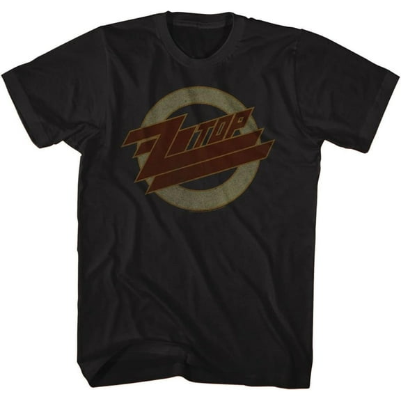 ZZ Top Rock Band Music Group Distressed Faded Logo Adult T-Shirt Tee