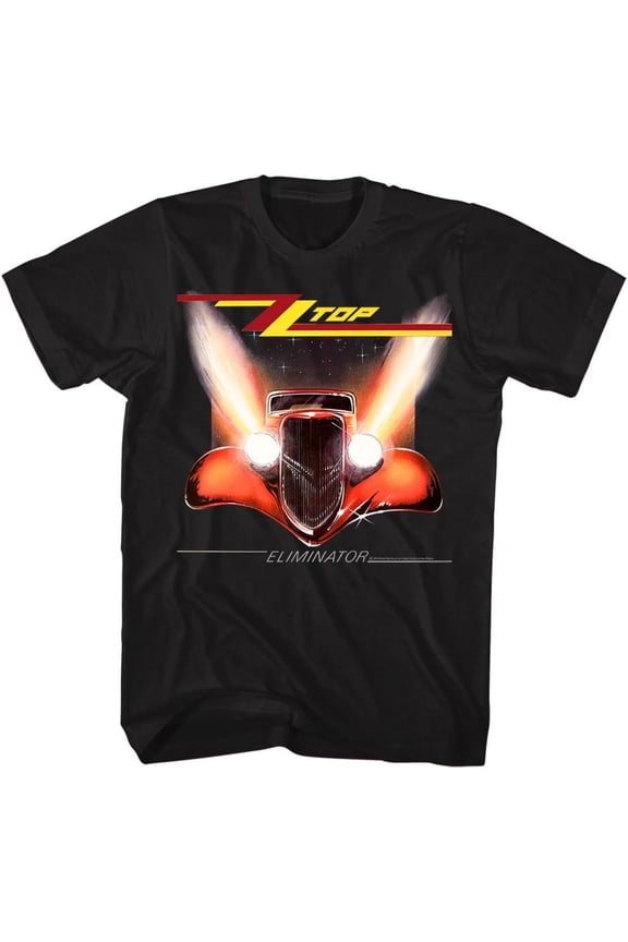ZZ Top Rock Band Music Group Eliminator Album Cover Adult T-Shirt Tee
