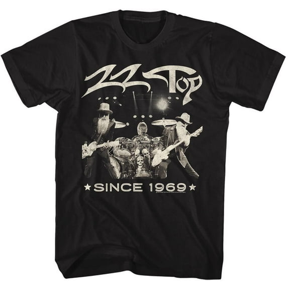 ZZ Top Since 1969 Black Adult T-Shirt Xlt