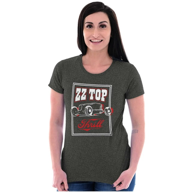 ZZ Top Thrill Official Concert 80s Women's T Shirt Ladies Tee Brisco Brands L