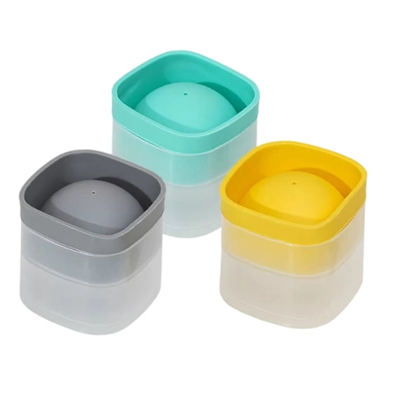 ZZAIXHL 1 Pack Silicone Ice Ball Maker with Lid - 2.4 Inch Large Round Trays, Stackable Easy Release Ice Spheres for Freezer, Cocktails, (Random color)