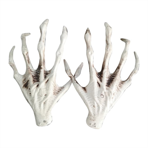 ZZAIXHL 1 Pair Halloween Skeleton Hands Prop Scary Decorative Hands for Parties Cosplay Decor Appalling Skeleton Design for