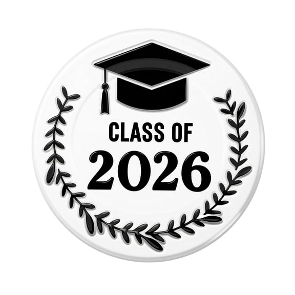 ZZAIXHL 100 Pack Class of 2026 Graduation Stickers, Clear Black Foil Seals, Labels for Invitations Envelopes Party Favors, Class of 2026 Decorations, 1.5 Inch