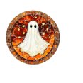 thumbnail image 1 of ZZAIXHL Acrylic Puzzle Suncatcher 7.09" Stained Glass Style Halloween Ghost DIY Hanging Puzzles for Window Wall Decor Hanging Ornament, 1 of 8
